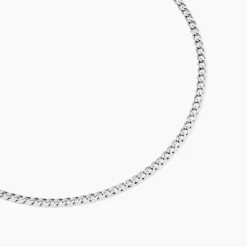 Histoire d'Or Chaîne Casper Maille Gourmette Argent Blanc Hot