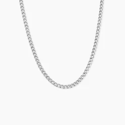 Histoire d'Or Chaîne Casper Maille Gourmette Argent Blanc Hot