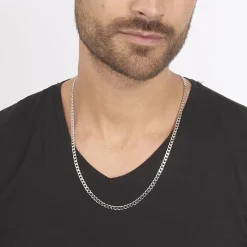 Histoire d'Or Chaîne Casper Maille Gourmette Argent Blanc Online