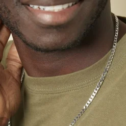 Histoire d'Or Chaîne Casper Maille Gourmette Argent Blanc Online