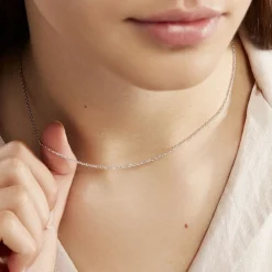 Histoire d'Or Chaîne Claudine Maille Forçat Argent Blanc Sale