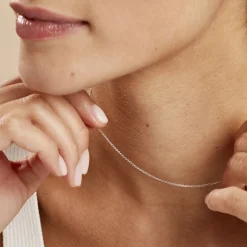 Histoire d'Or Chaîne Claudine Maille Forçat Argent Blanc