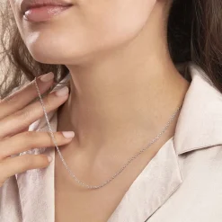 Histoire d'Or Chaîne Claudine Maille Forçat argent blanc