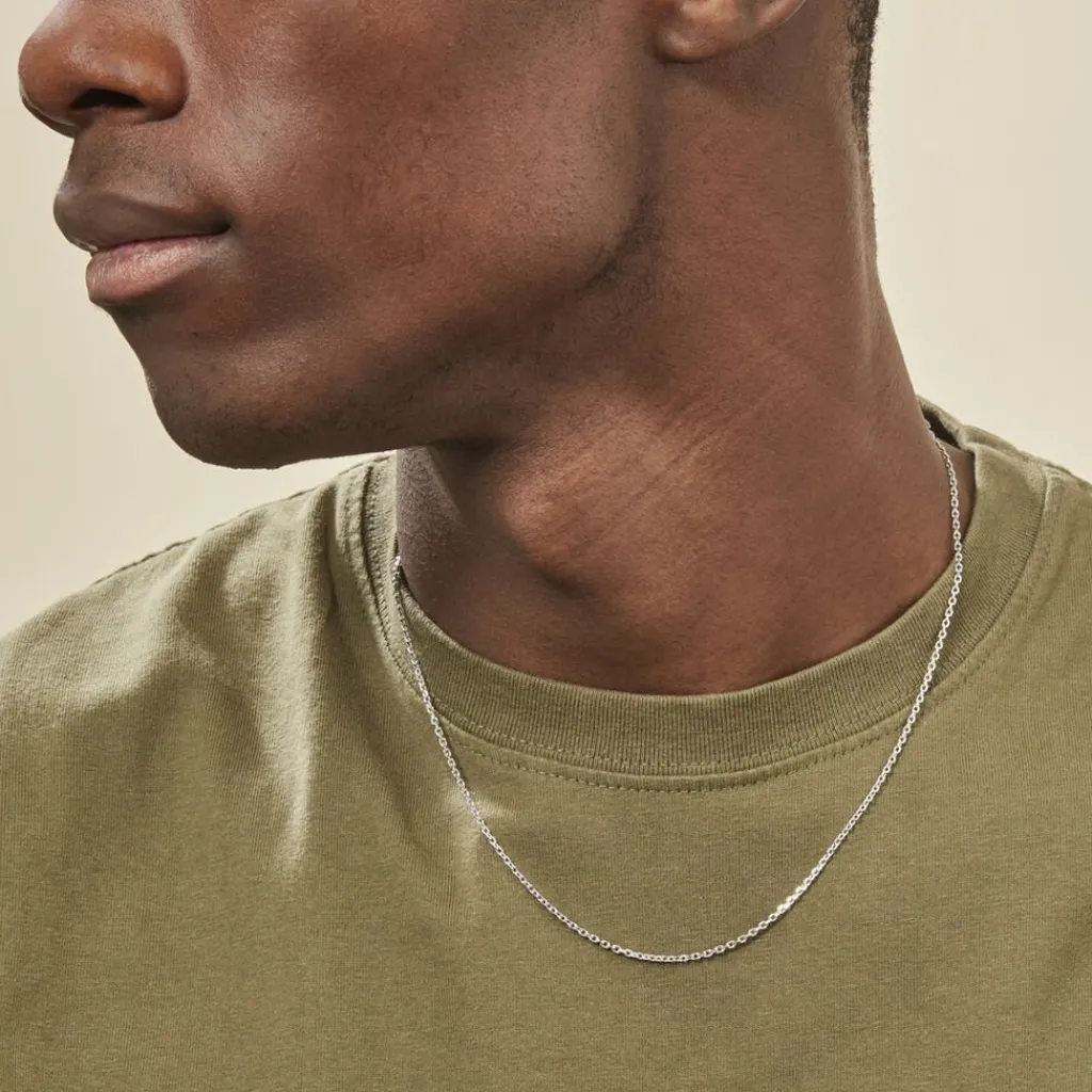 Histoire d'Or Chaîne Claudine Maille Forçat argent blanc