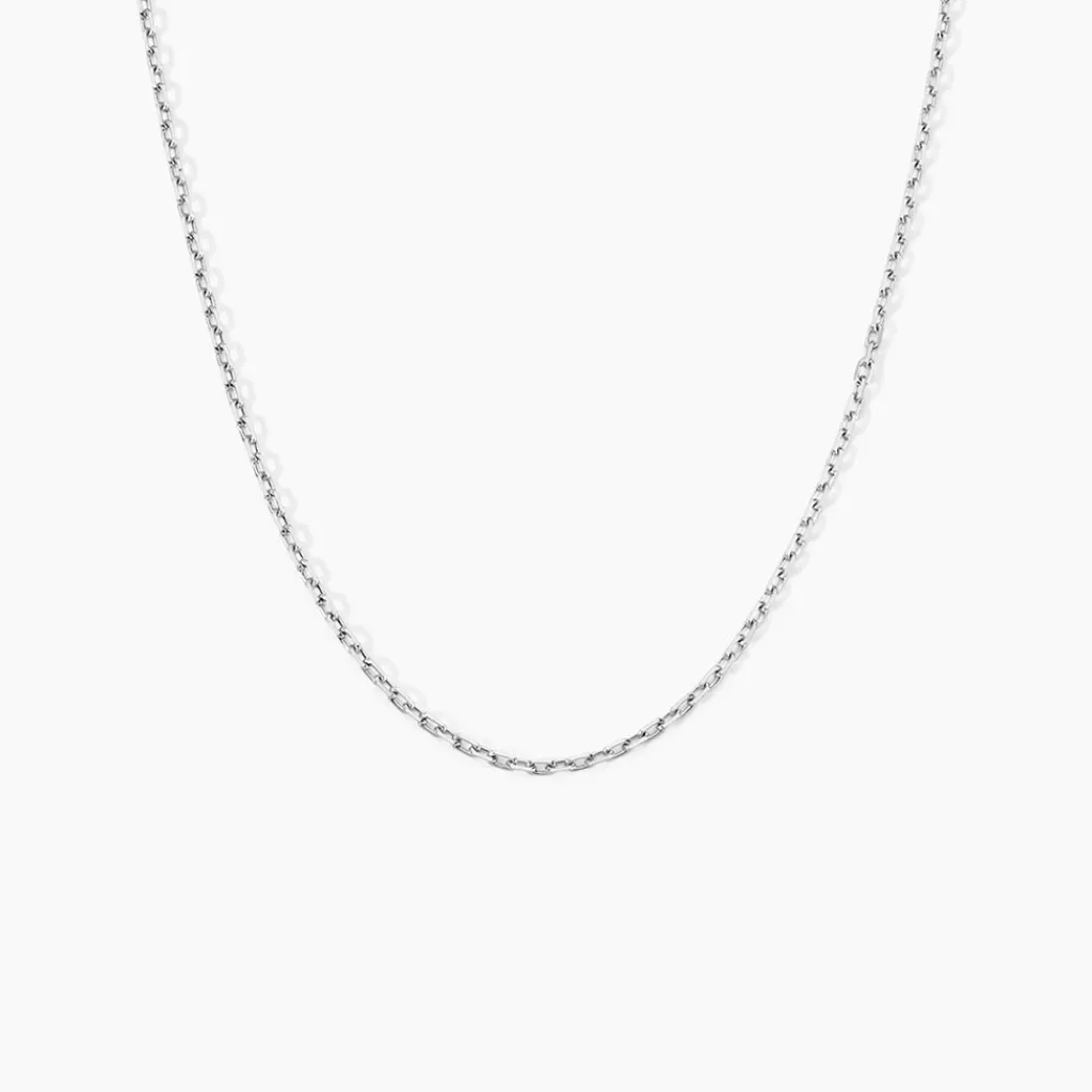 Histoire d'Or Chaîne Claudine Maille Forçat Argent Blanc