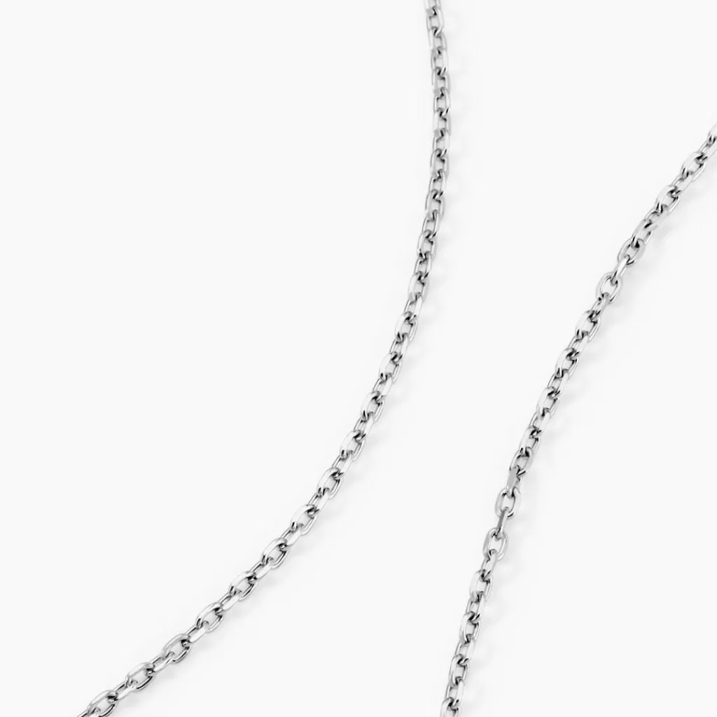 Histoire d'Or Chaîne Claudine Maille Forçat Argent Blanc