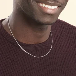 Histoire d'Or Chaîne Claudine Maille Forçat Argent Blanc