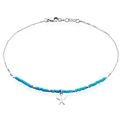 Histoire d'Or Chaîne De Cheville Argent Blanc Noga Miyuki Best