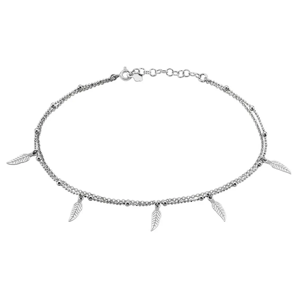 Histoire d'Or Chaîne De Cheville Azou Argent Blanc New