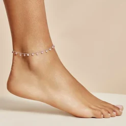 Histoire d'Or Chaîne De Cheville Carolaine Argent Blanc Oxyde De Zirconium argent blanc oxyde rose Discount