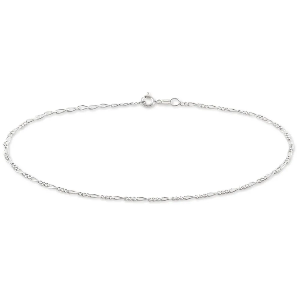 Histoire d'Or Chaîne De Cheville Cleona Maille Alternee 1/3 Argent Blanc Discount