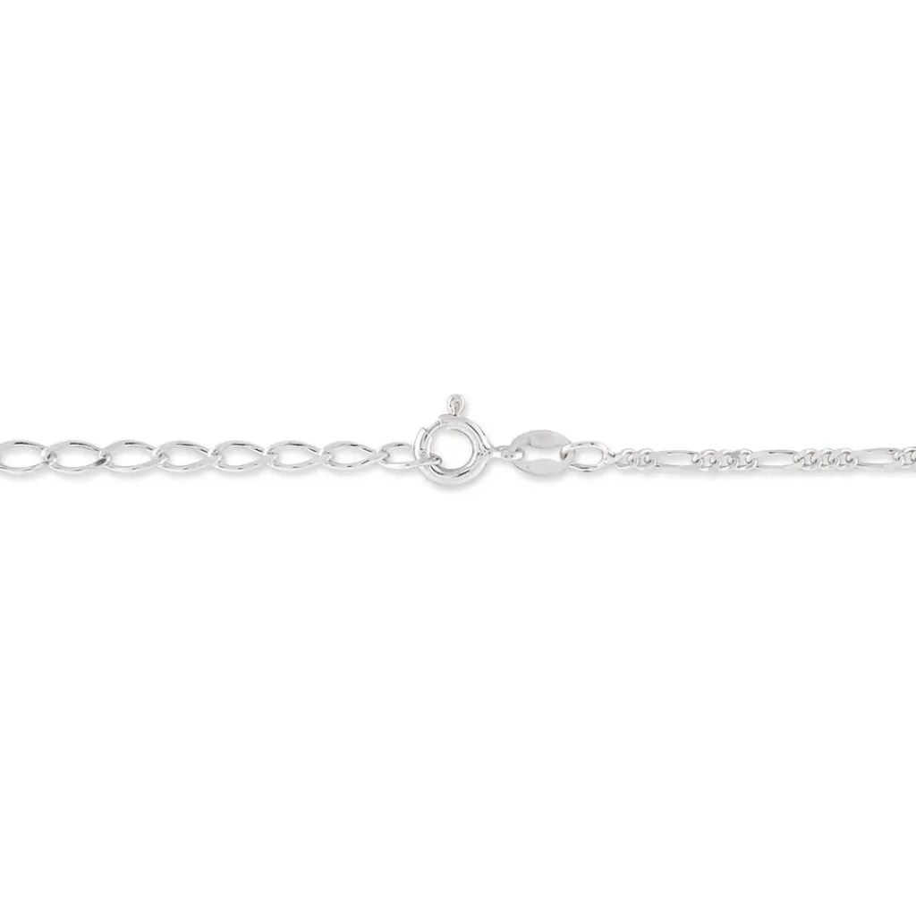 Histoire d'Or Chaîne De Cheville Cleona Maille Alternee 1/3 Argent Blanc Discount