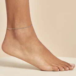 Histoire d'Or Chaîne De Cheville Cleona Maille Alternee 1/3 Argent Blanc Discount