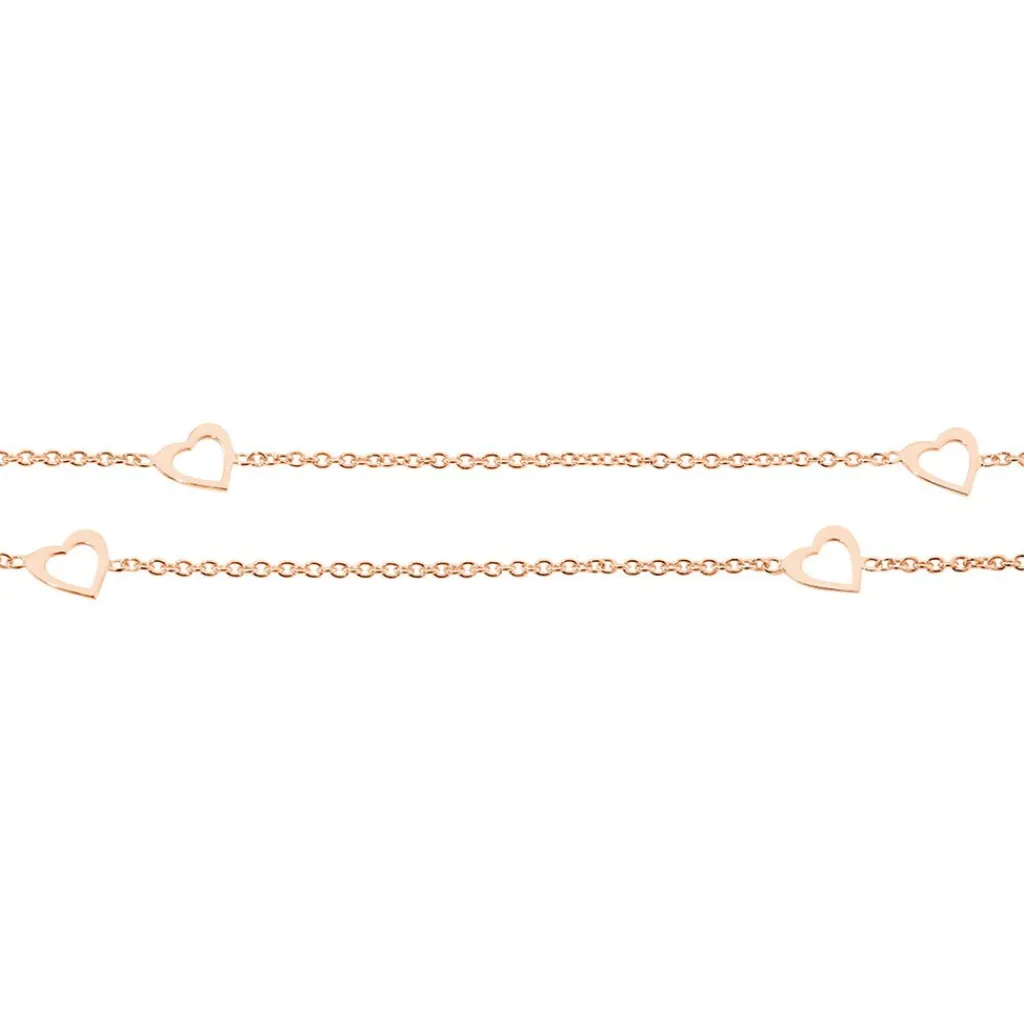 Histoire d'Or Chaîne De Cheville Daria Argent Rose New