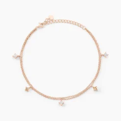 Histoire d'Or Chaîne De Cheville Heidi De Zirconium argent rose oxyde Hot