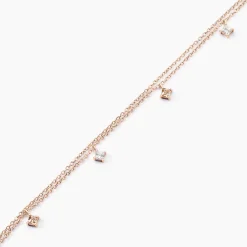 Histoire d'Or Chaîne De Cheville Heidi De Zirconium argent rose oxyde Hot