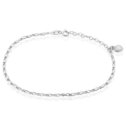Histoire d'Or Chaîne De Cheville Laurelyn Maille Alternee 1/1 Argent Blanc Online