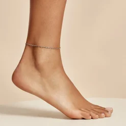 Histoire d'Or Chaîne De Cheville Laurelyn Maille Alternee 1/1 Argent Blanc Online