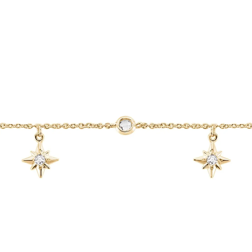 Histoire d'Or Chaîne De Cheville Lenka Plaqué Or Jaune Oxyde De Zirconium Best