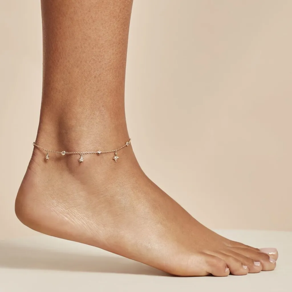 Histoire d'Or Chaîne De Cheville Lenka Plaqué Or Jaune Oxyde De Zirconium Best