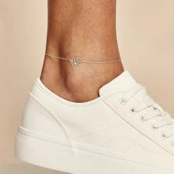 Histoire d'Or Chaîne De Cheville Maylie Argent Blanc