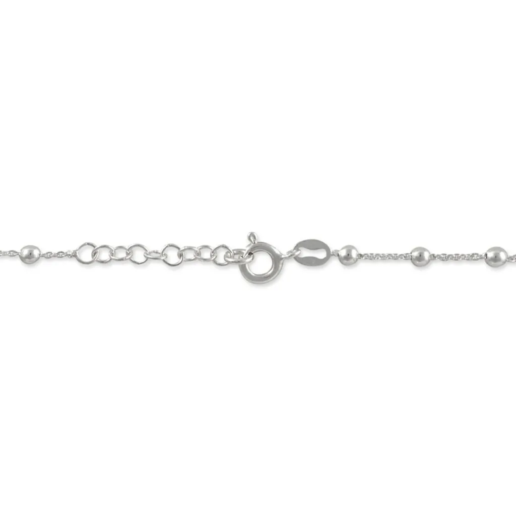 Histoire d'Or Chaîne De Cheville Minia Argent Blanc New