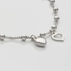 Histoire d'Or Chaîne De Cheville Minia Argent Blanc New