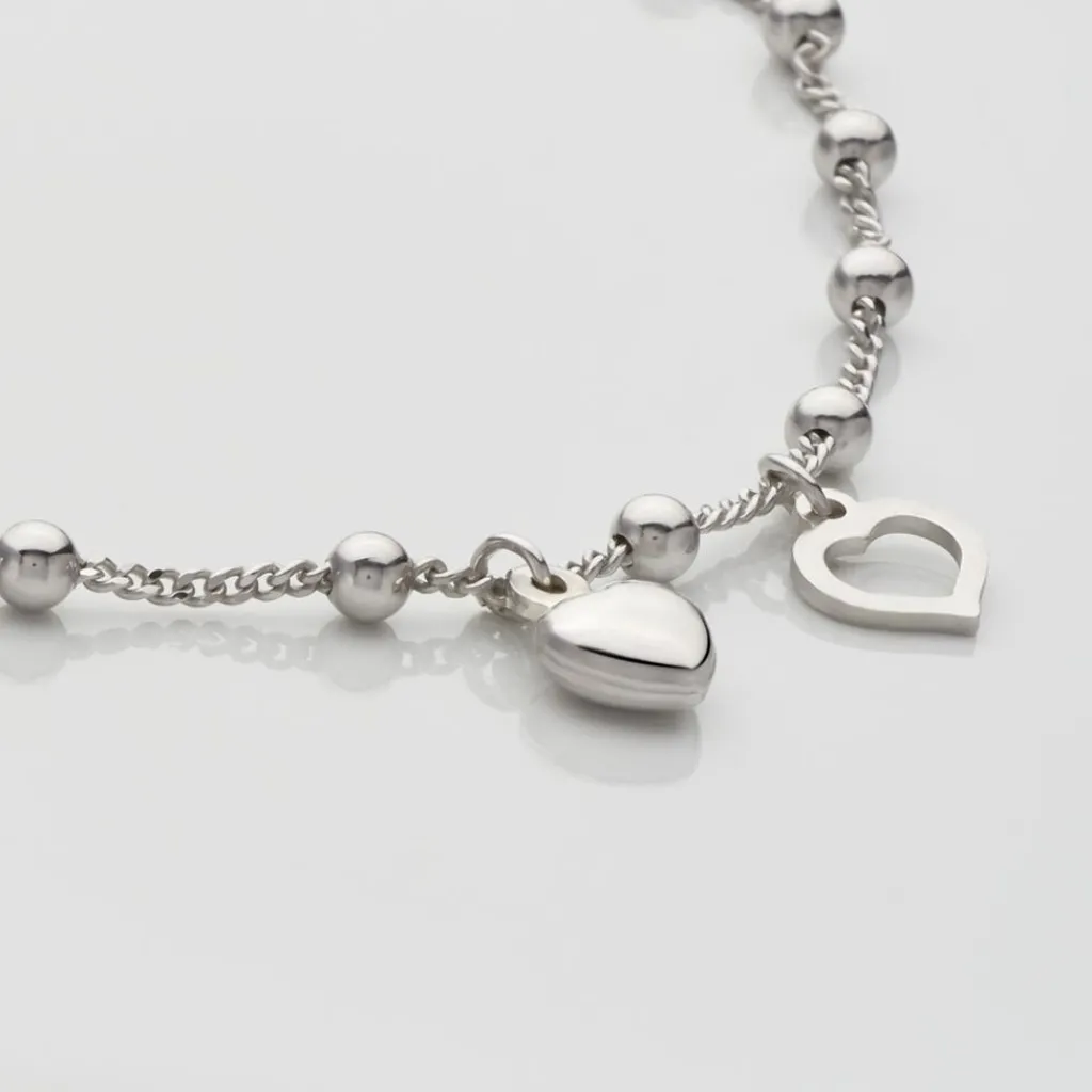 Histoire d'Or Chaîne De Cheville Minia Argent Blanc New