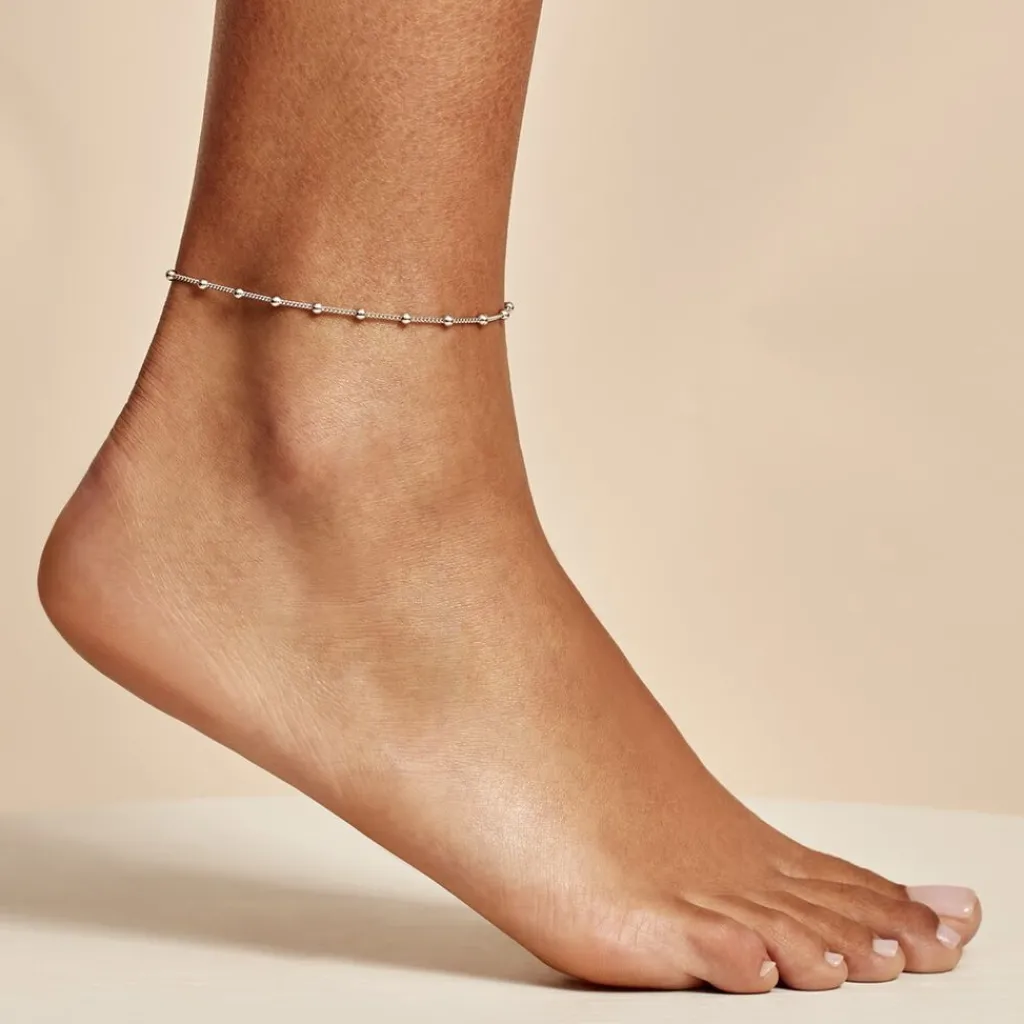 Histoire d'Or Chaîne De Cheville Minia Argent Blanc New