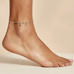 Histoire d'Or Chaîne De Cheville Minia Argent Blanc New