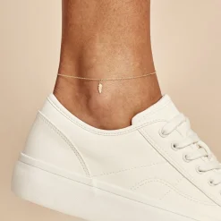 Histoire d'Or Chaîne De Cheville Plume Or Jaune Clearance