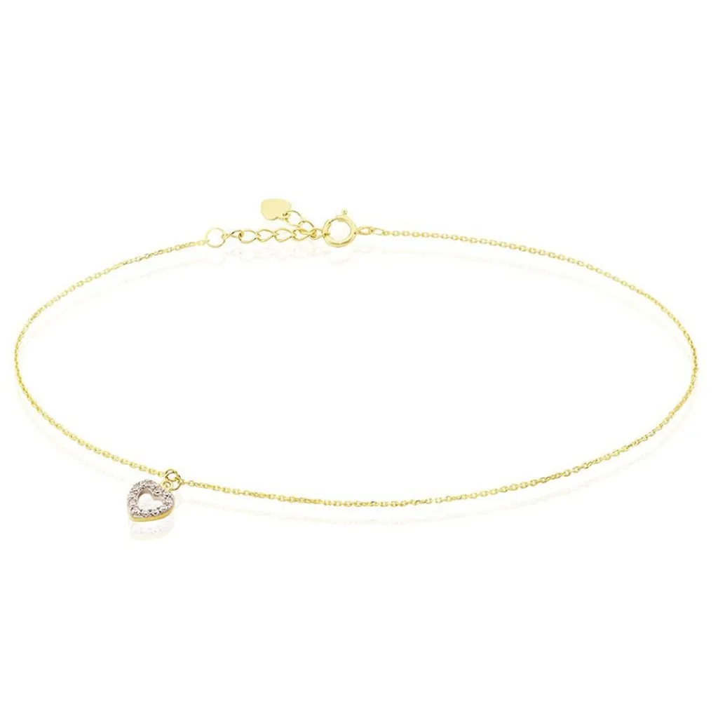 Histoire d'Or Chaîne De Cheville Samanta Or Jaune Oxyde De Zirconium Sale