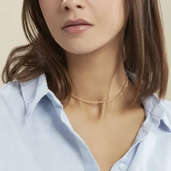 Histoire d'Or Chaîne Esma Maille Alternee 1/3 Or Jaune Sale