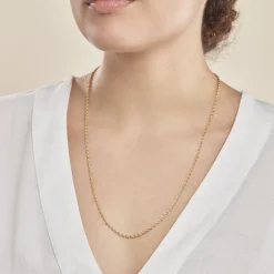 Histoire d'Or Chaîne Igoa Maille Forçat Diamantee Or Jaune