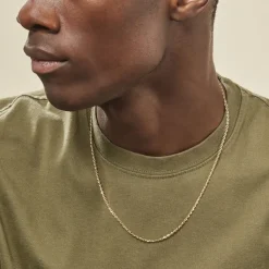 Histoire d'Or Chaîne Igoa Maille Forçat Diamantee Or Jaune