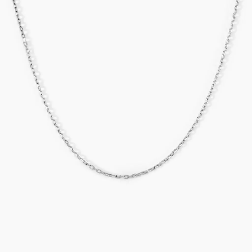 Histoire d'Or Chaîne Igoa Maille Forçat Diamantee or blanc Hot