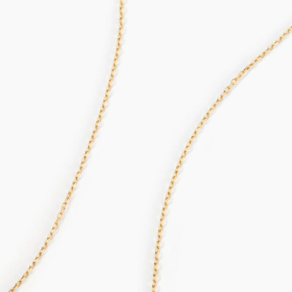 Histoire d'Or Chaîne Igoa Maille Forçat Diamantee Or Jaune Sale