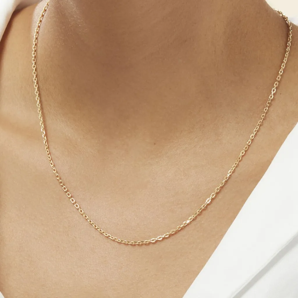 Histoire d'Or Chaîne Igoa Maille Forçat Diamantee Or Jaune Sale