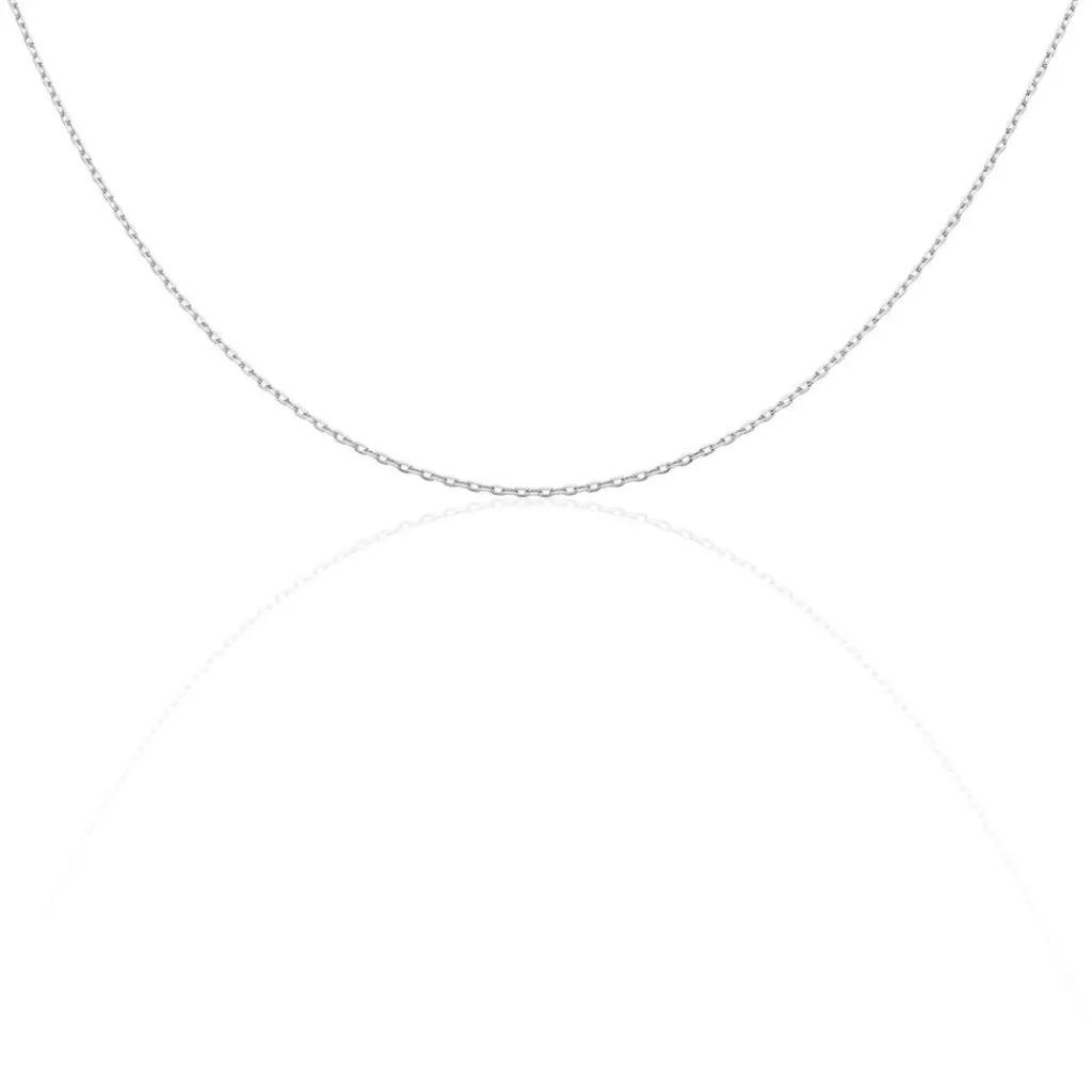 Histoire d'Or Chaîne Igoa Maille Forçat Diamantee or blanc Clearance