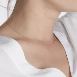 Histoire d'Or Chaîne Igoa Maille Forçat Diamantee or rose Clearance