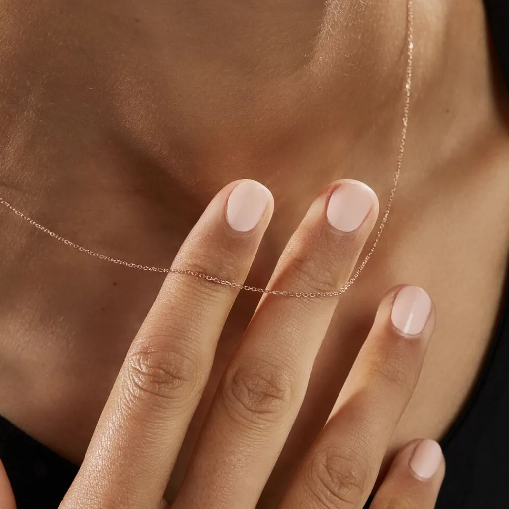 Histoire d'Or Chaîne Igoa Maille Forçat Diamantee or rose