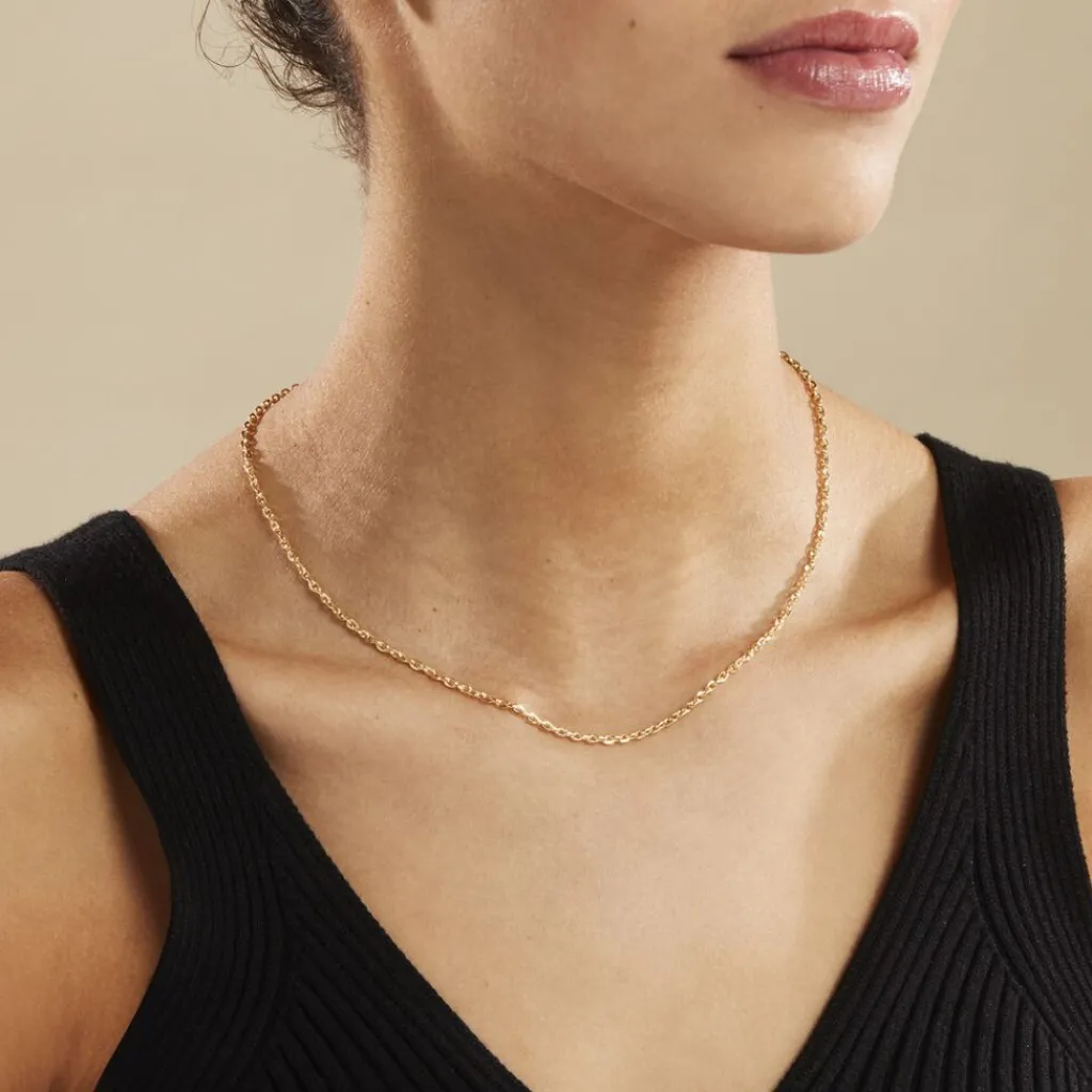 Histoire d'Or Chaîne Igoa Maille Forçat Diamantee Or Jaune Discount