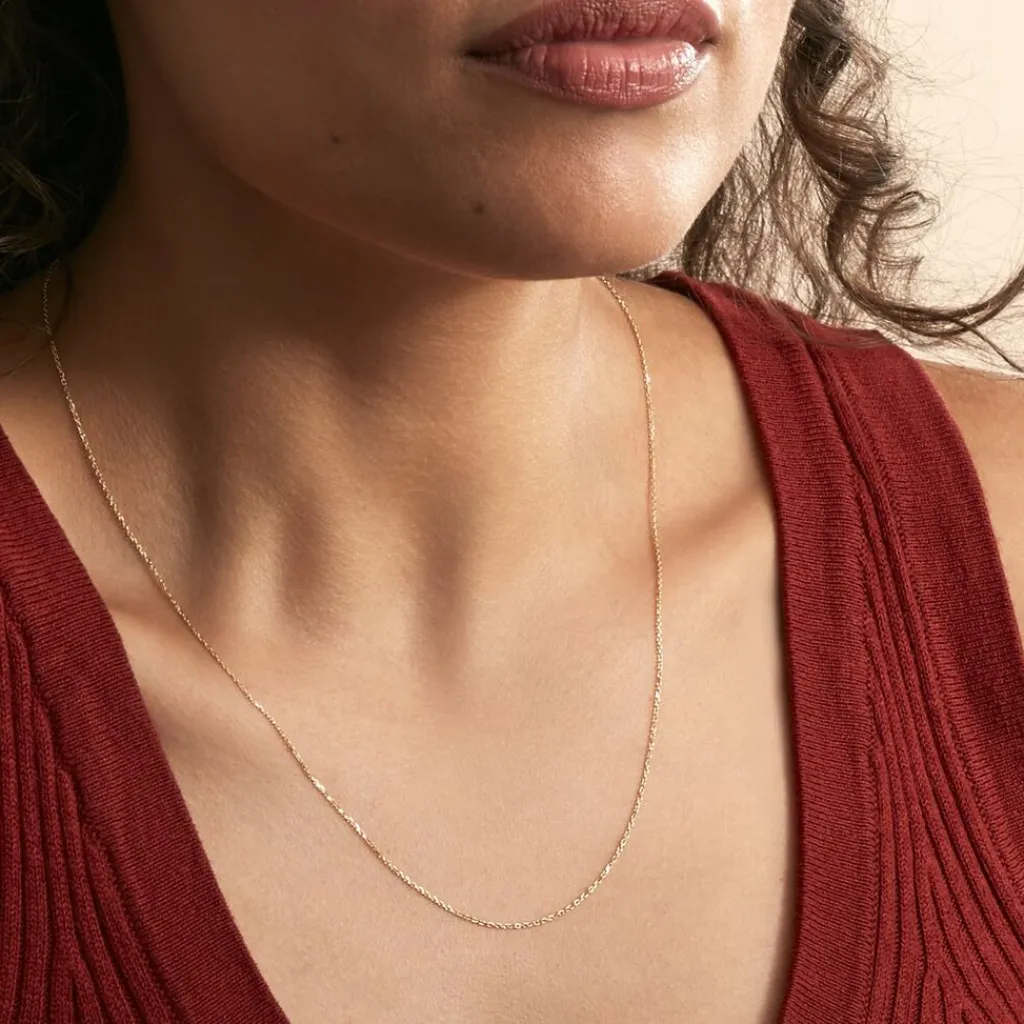 Histoire d'Or Chaîne Igoa Maille Forçat Diamantee or jaune Outlet