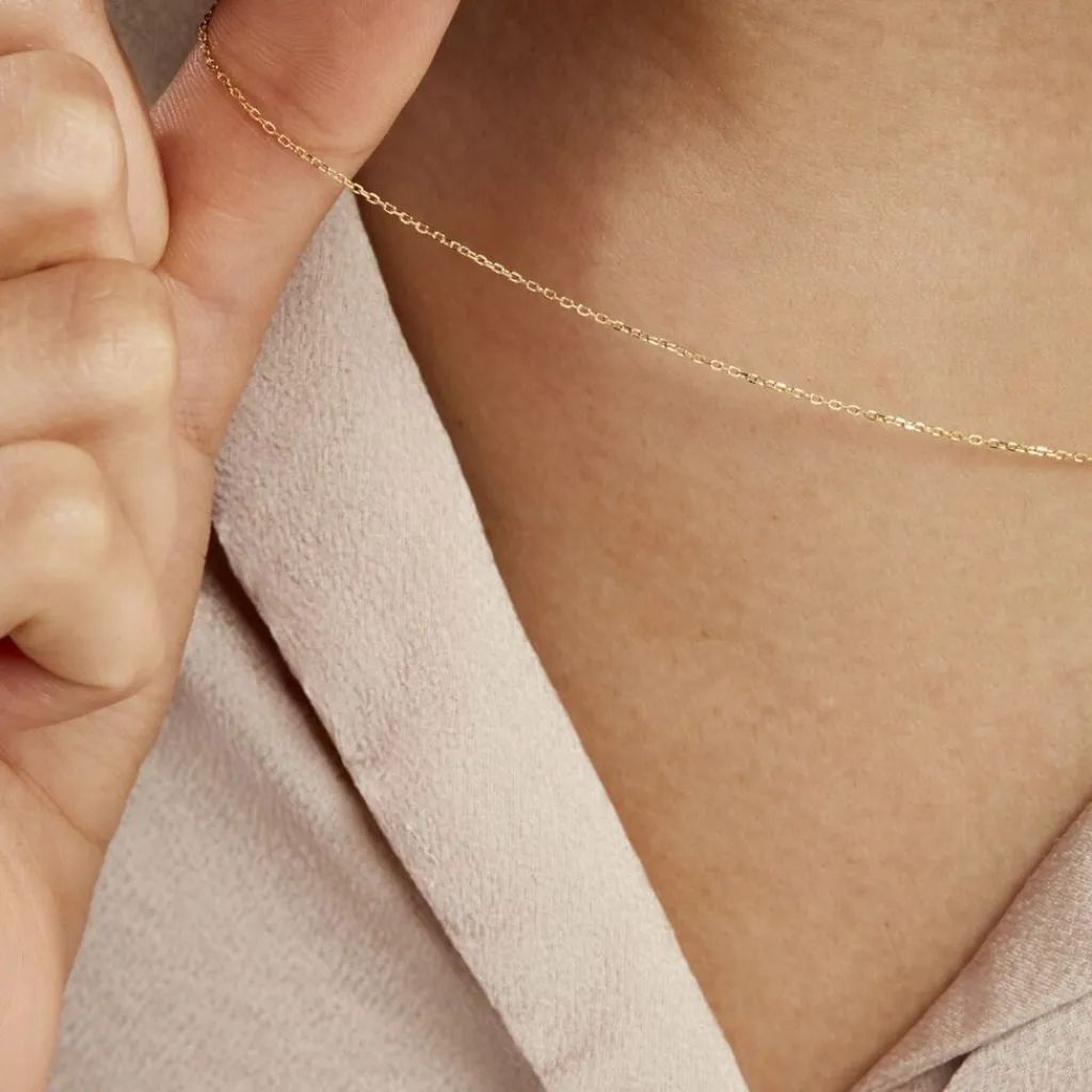 Histoire d'Or Chaîne Igoa Maille Forçat Diamantee or jaune Outlet