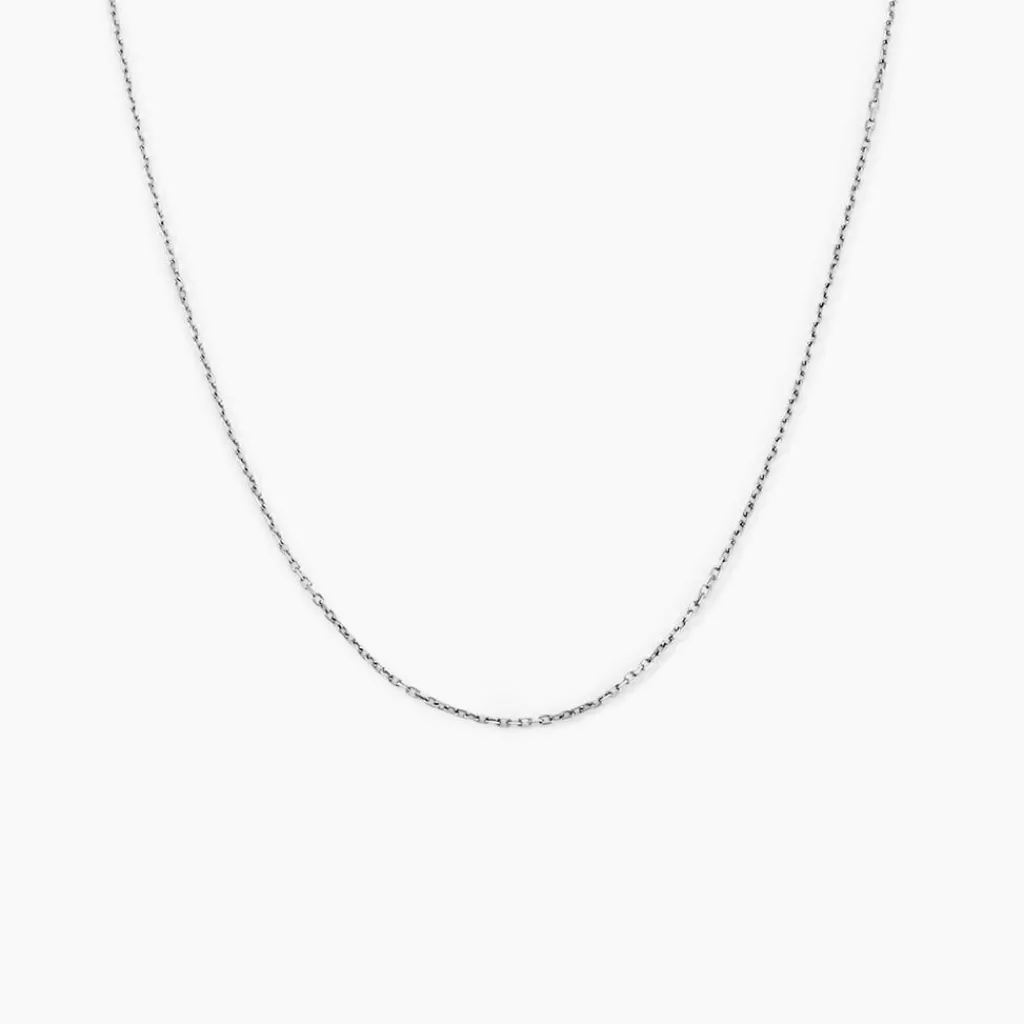 Histoire d'Or Chaîne Igoa Maille Forçat Diamantee or blanc New