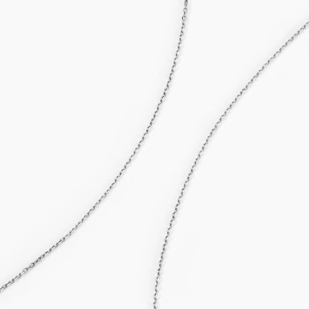 Histoire d'Or Chaîne Igoa Maille Forçat Diamantee or blanc New