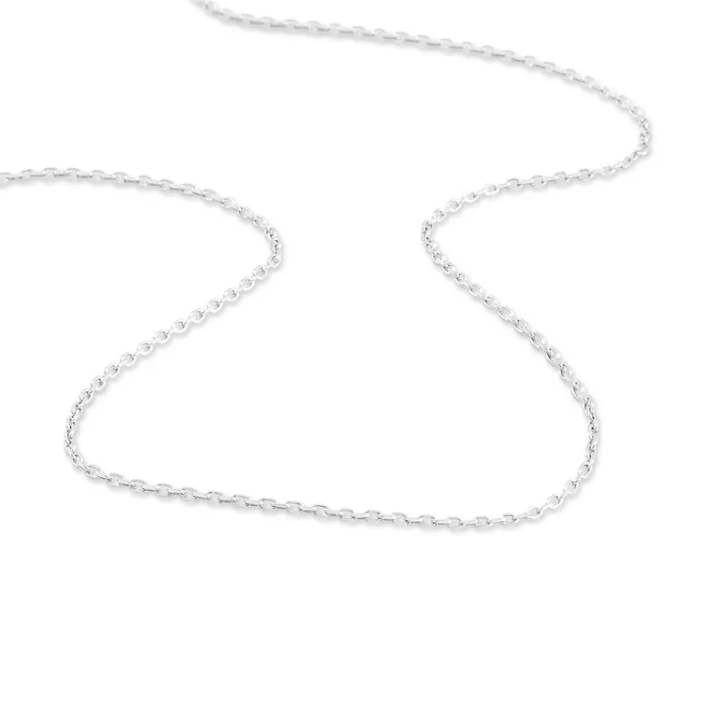 Histoire d'Or Chaîne Igoa Maille Forçat Diamantee or blanc New