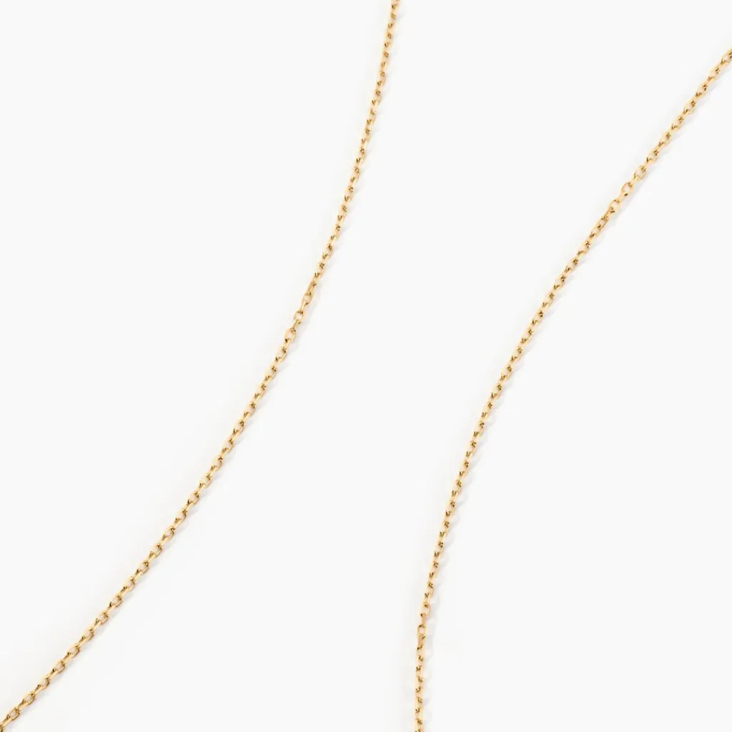 Histoire d'Or Chaîne Igoa Maille Forçat Diamantee Or Jaune