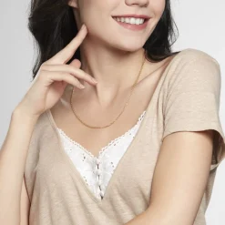 Histoire d'Or Chaîne Igoa Maille Forçat Diamantee Or Jaune Hot