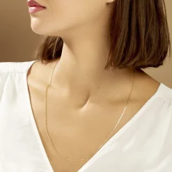 Histoire d'Or Chaîne Igoa Maille Forçat Diamantee Or Jaune Online